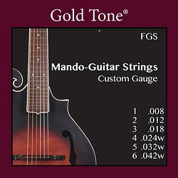 Foto van Gold tone fgs mando-guitar f-style custom strings snarenset