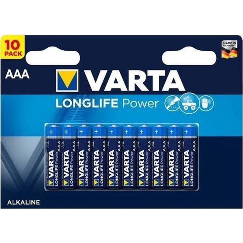 Foto van Varta longlife power aaa batterijen - 10 stuks