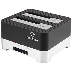 Foto van Renkforce rf-docking-02 sata usb 3.2 gen 1 (usb 3.0) harde schijf-kopieerstation met clone-functie