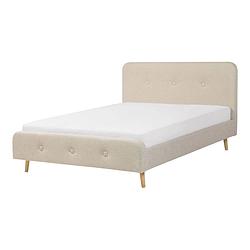 Foto van Beliani rennes - tweepersoonsbed-beige-polyester