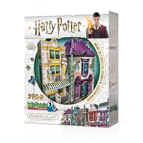 Foto van Wrebbit 3d puzzle - harry potter madam malkin'ss & florean fortescue'ss ice cream (290 stukjes) - puzzel;puzzel (0665541005107)