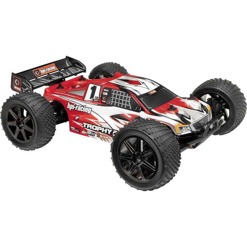 Foto van Hpi racing trophy flux brushless 1:8 rc auto elektro truggy 4wd rtr 2,4 ghz