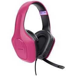 Foto van Trust gxt415p zirox over ear headset gamen kabel stereo pink