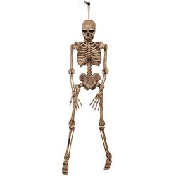 Foto van Rubies horror/halloween decoratie skelet/geraamte pop - hangend - 106 cm - halloween poppen