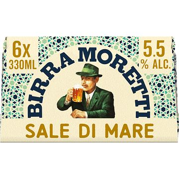 Foto van Birra moretti sale di mare bier blik 6 x 330ml bij jumbo