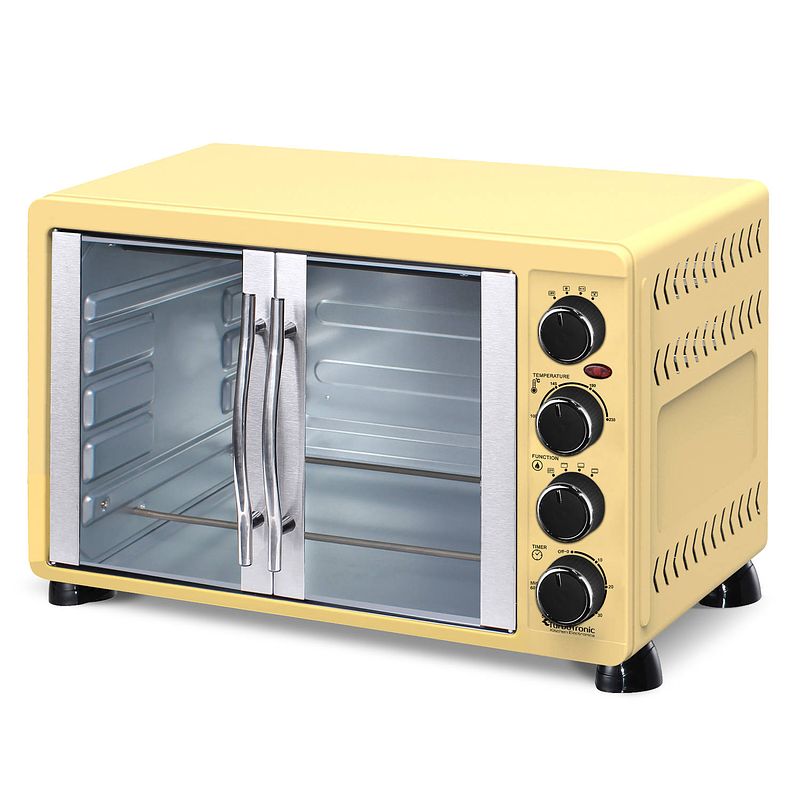 Foto van Turbotronic feo55 vrijstaande oven - met franse deuren - 55l - crème