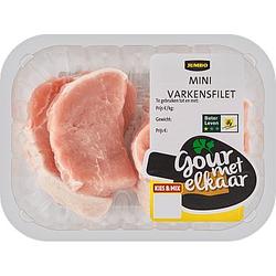 Foto van Jumbo mini varkensfilet ca. 160g aanbieding bij jumbo | 3 schalen