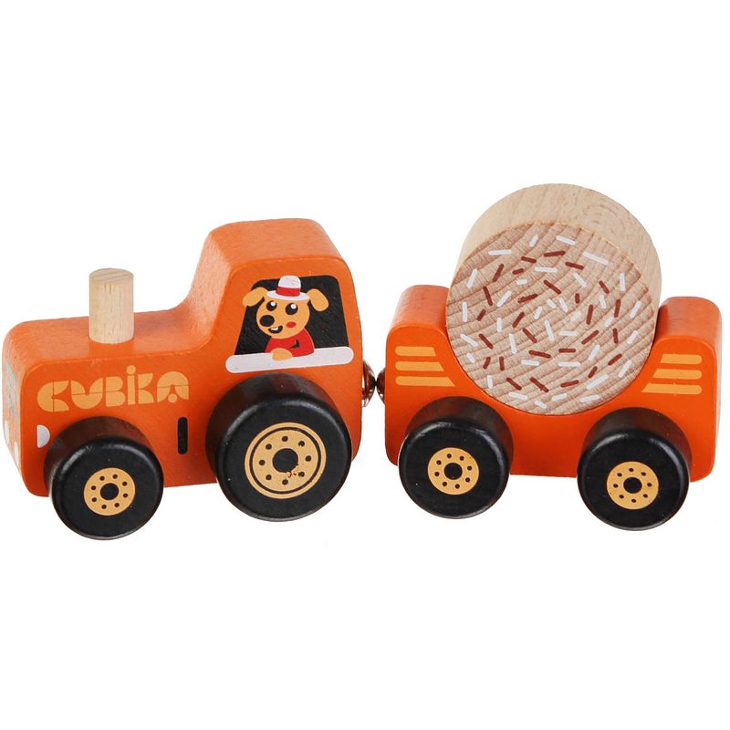 Foto van Cubika wooden toy """"tractor""""