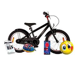 Foto van Volare kinderfiets spider-man - 20 inch - zwart - met fietshelm en accessoires