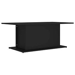 Foto van The living store banktafel - zwarte spaanplaat - 102 x 55.5 x 40 cm - stevig en duurzaam