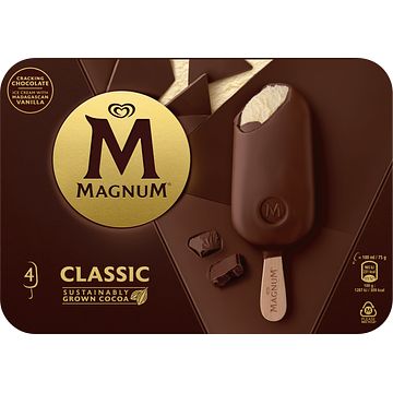 Foto van Magnum ijs classic 4 stuks 4 x 100ml bij jumbo