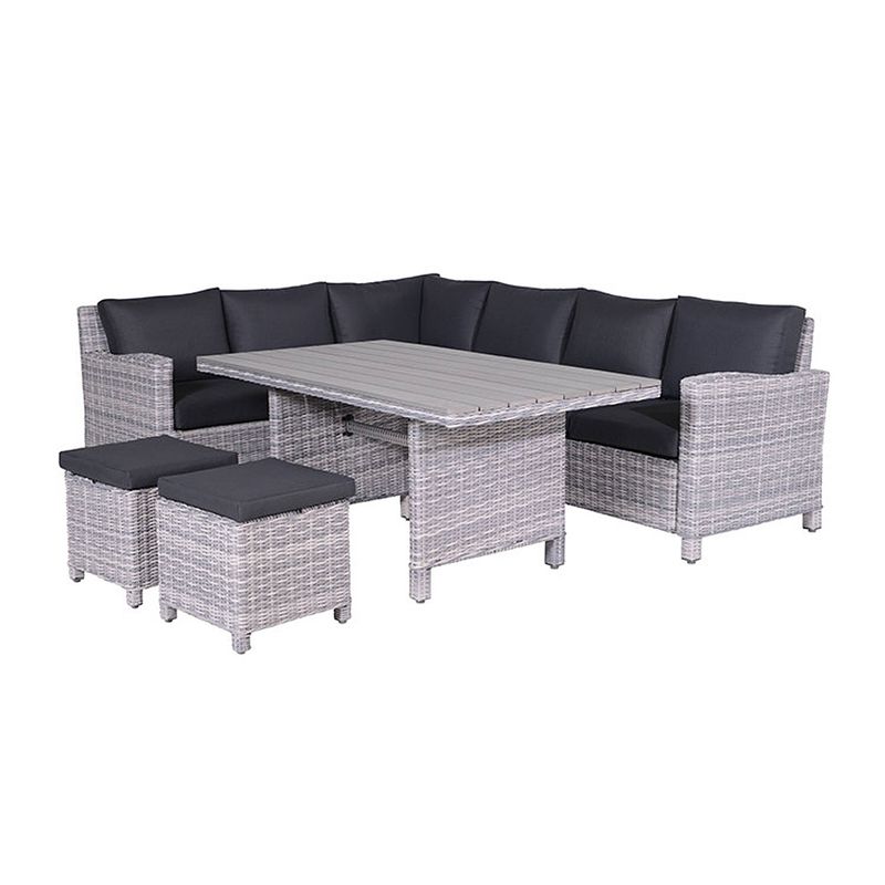 Foto van Garden impressions norma lounge dining set licht grijs links