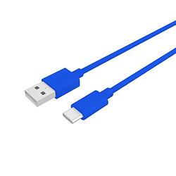 Foto van Usb-kabel type c, 1 meter, blauw - pvc - celly procompact