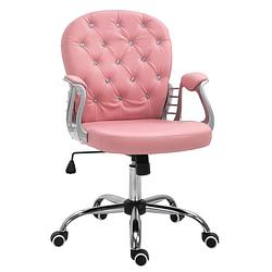 Foto van Bureaustoel - ergonomische bureaustoel - game stoel - gaming stoel - roze - 59,5 x 60,5 x 95-105 cm