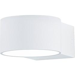 Foto van Led wandlamp - trion lapaco - 4w - warm wit 3000k - rond - mat wit - aluminium - osram leds