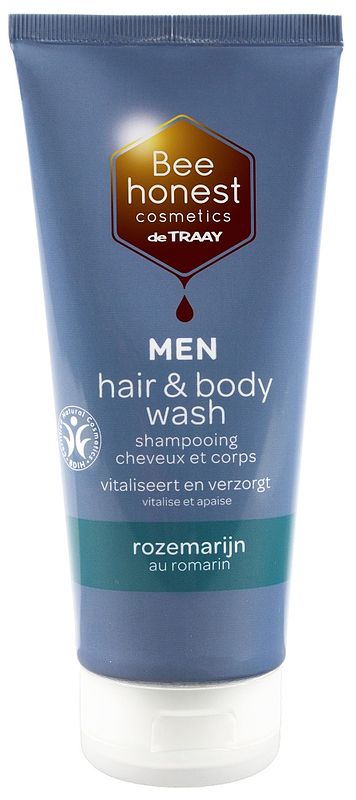 Foto van Bee honest men hair & body wash rozemarijn