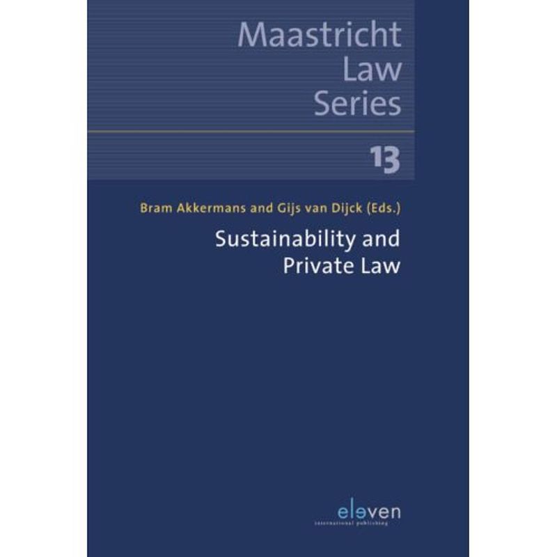 Foto van Sustainability and private law - maastricht law