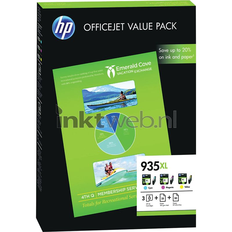 Foto van Hp 935xl office value pack kleur cartridge