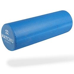 Foto van Matchu sports foam roller - blauw - 45cm