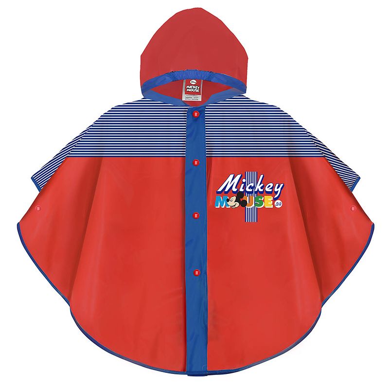 Foto van Perletti regenponcho mickey mouse eva rood/blauw 2-5 jaar