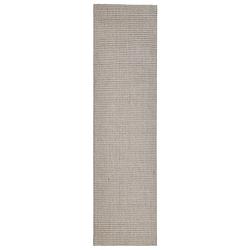 Foto van The living store sisal vloerkleed - 66 x 250 cm - anti-slip - zand