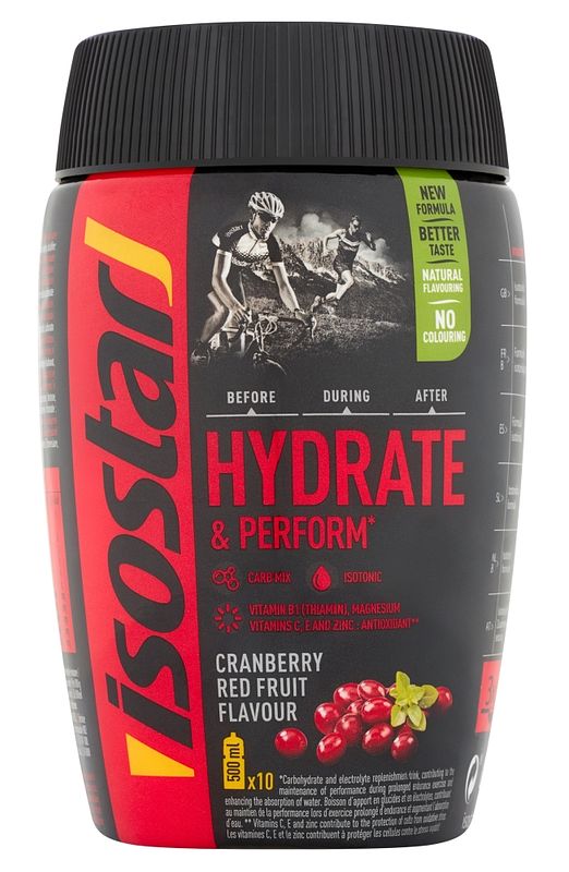 Foto van Isostar hydrate & perform cranberry poeder