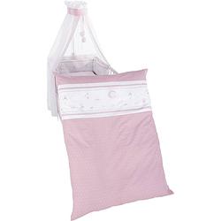 Foto van Roba beddengoedset lucky angel 135 x 100 cm roze/wit 4-delig