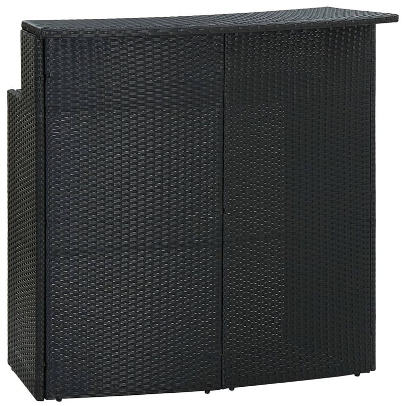 Foto van Vidaxl tuinbartafel 120x55x110 cm poly rattan zwart