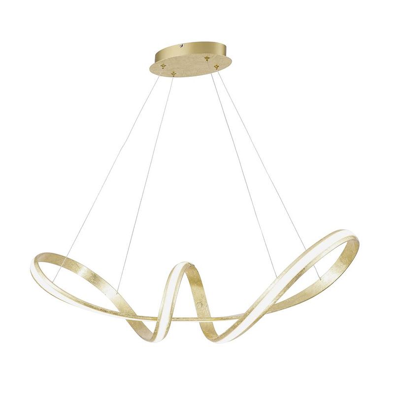 Foto van Paul neuhaus melinda 8292-12 led-hanglamp 38 w bladgoud (glanzend)