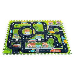 Foto van Iplay 12-delige puzzelspeelmat foam stad voor baby en peuter - vloerpuzzel - 114 x 86 cm