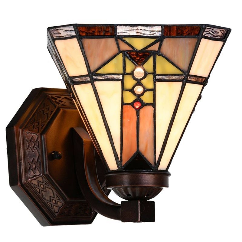 Foto van Clayre & eef wandlamp tiffany 25*20 cm e27/max 1*40w 5ll-6100