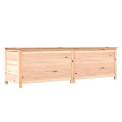 Foto van The living store houten kussenbox - 200 x 50 x 56 cm - massief vurenhout