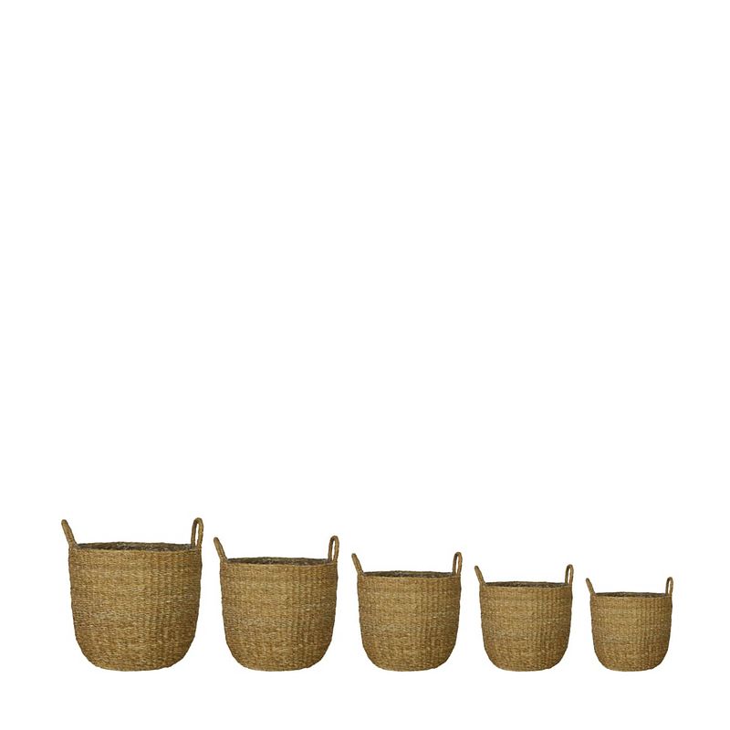 Foto van Dknc - manden aruba - zeegras - 38x33cm - set van 5 - beige