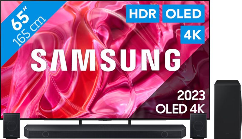 Foto van Samsung qd oled 65s90c (2023) + soundbar