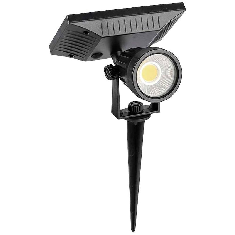 Foto van V-tac tuinlamp op zonne-energie vt-952 6662 led 2.00 w wit zwart