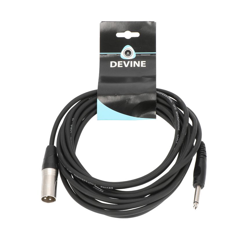 Foto van Devine va1050m kabel 6.35 mm jack mono - xlr male 5 m