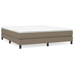 Foto van The living store boxspringframe - taupe - 203 x 160 x 25 cm - multiplex lattenbodem