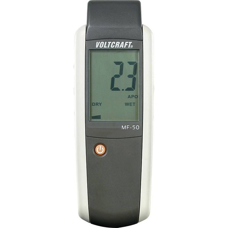 Foto van Voltcraft mf-50 materiaalvochtmeter meetbereik bouwvochtigheid 0 tot 100 %vol. meetbereik houtvochtigheid (bereik) 0 tot 100 %vol.