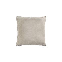 Foto van Ptmd suky taupe suede leather cushion square l