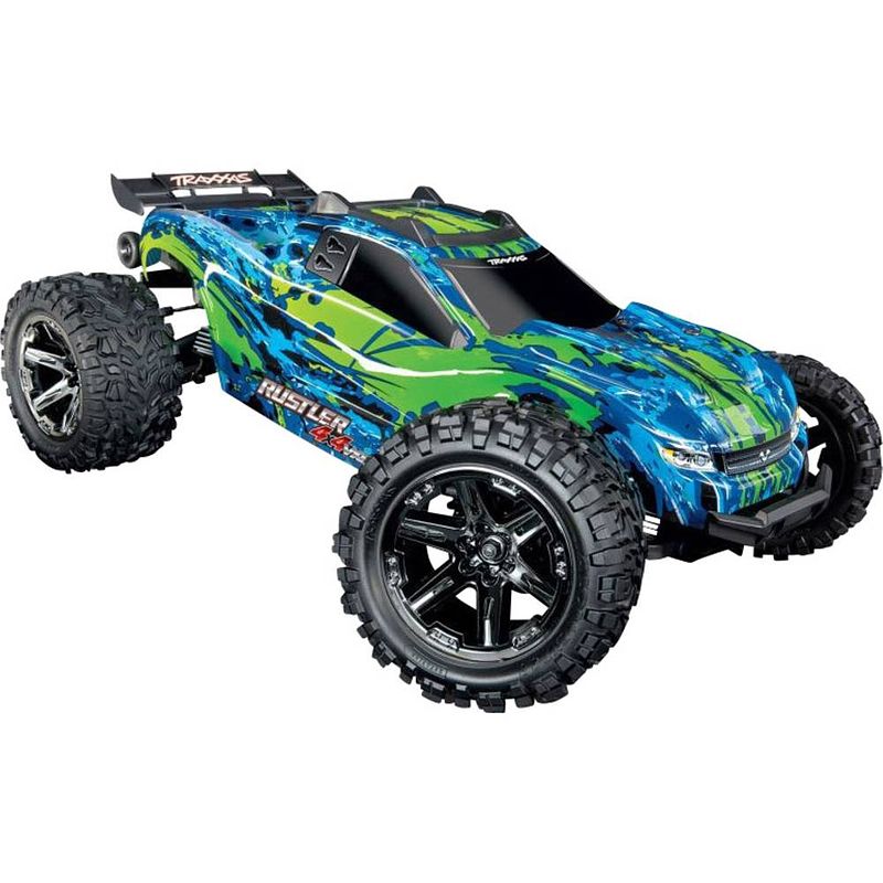 Foto van Traxxas rustler 4x4 vxl brushless 1:10 rc auto elektro truggy 4wd rtr 2,4 ghz