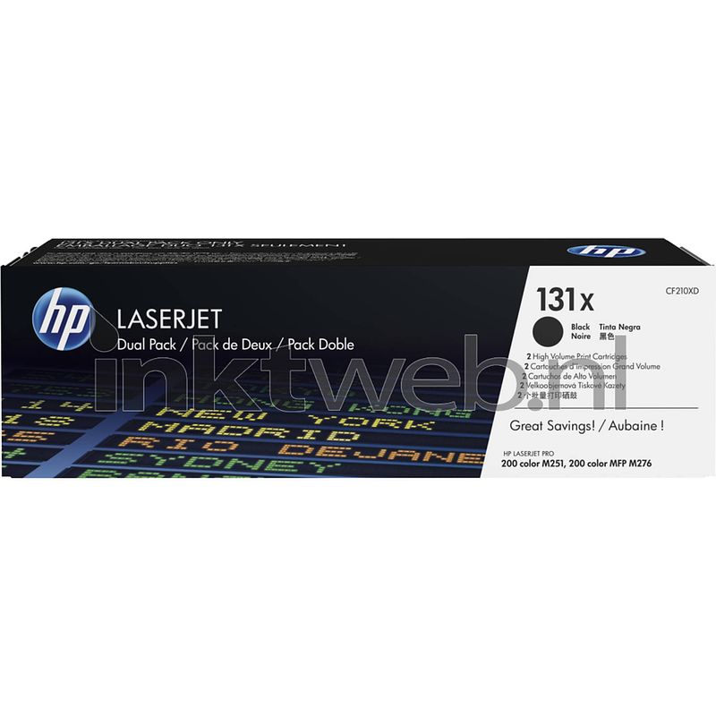 Foto van Hp 131x 2-pack zwart toner