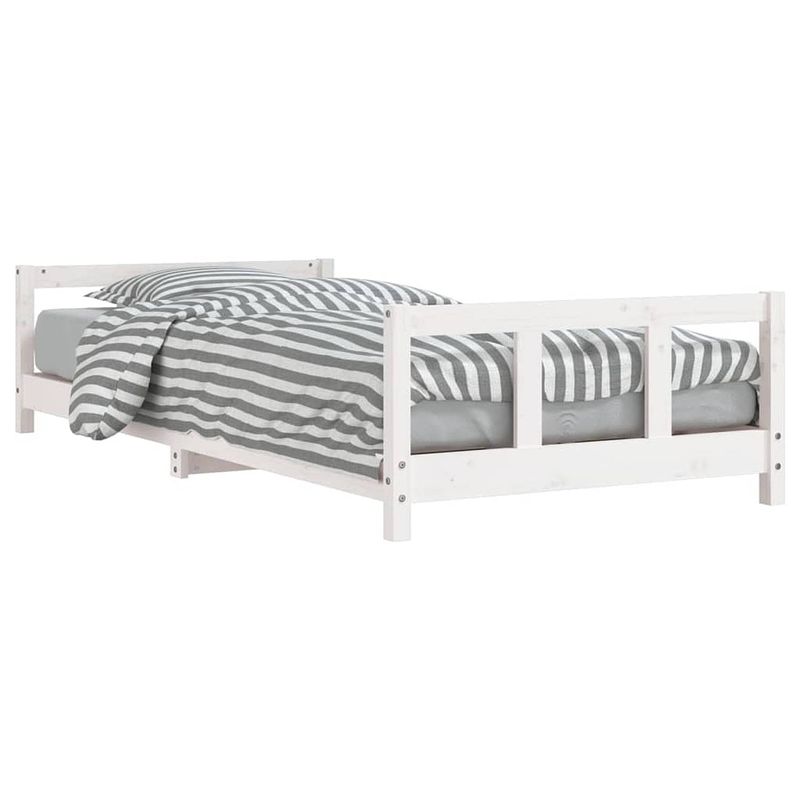 Foto van Vidaxl kinderbedframe 90x190 cm massief grenenhout wit