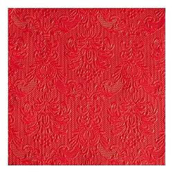 Foto van 30x luxe servetten barok patroon rood 3-laags - feestservetten