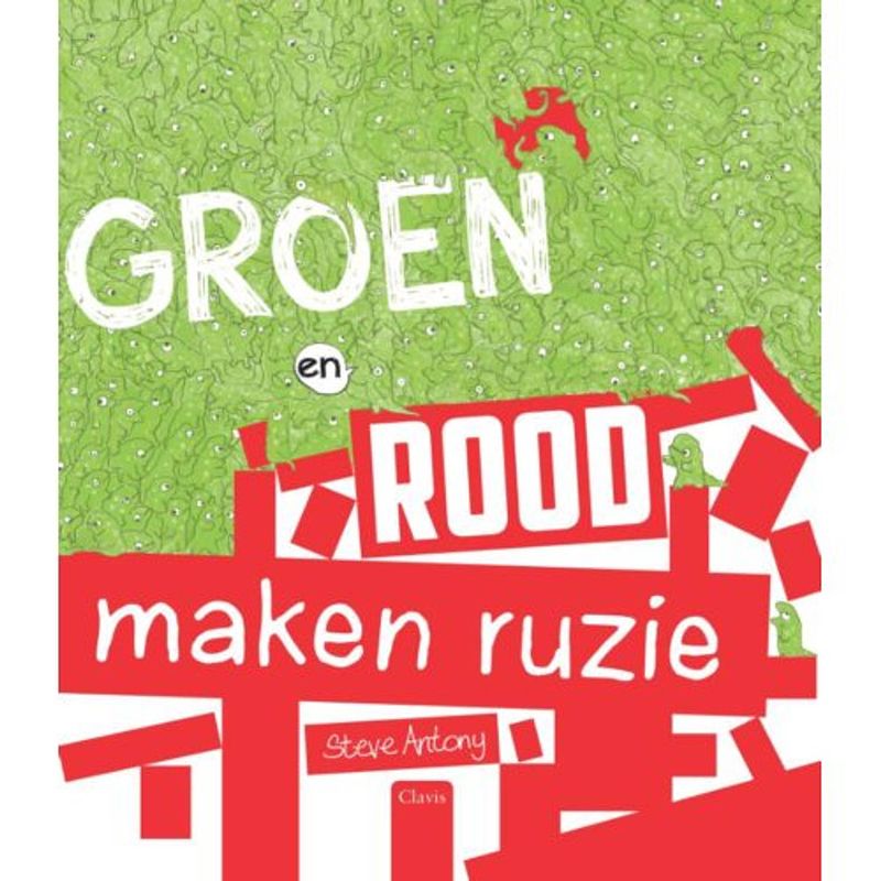 Foto van Groen en rood maken ruzie