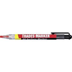 Foto van Markal trade marker starter pack 96132 permanent marker rood 3.8 mm 1 stuks/pack