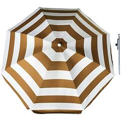 Foto van Parasol - goud/wit - d180 cm - incl. draagtas - parasolharing - 49 cm - parasols