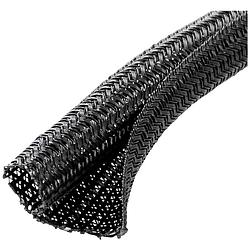 Foto van Quadrios 23ca249 23ca249 gevlochten slang zwart polyester 50 tot 51 mm per meter