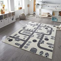 Foto van Vloerkleed kids town - creme - dekbed-discounter.nl