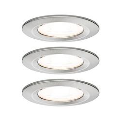 Foto van Paulmann nova inbouwlamp voor badkamer set van 3 stuks led gu10 19.5 w ip44 ijzer (geborsteld)