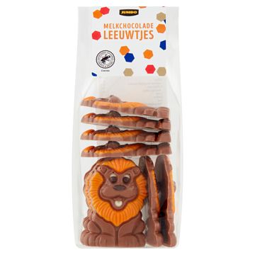 Foto van Jumbo melkchocolade leeuwtjes 150g